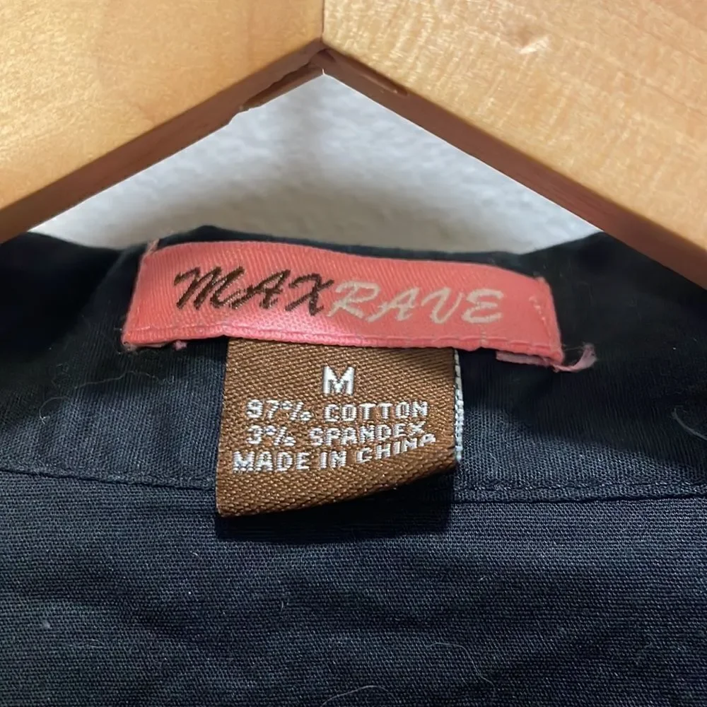 MAX Rave woman’s black button down shirt - Picture 3 of 9